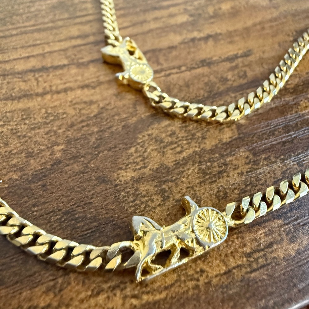 Celine Vintage Carriage Gold Necklace - Picture 8 of 8